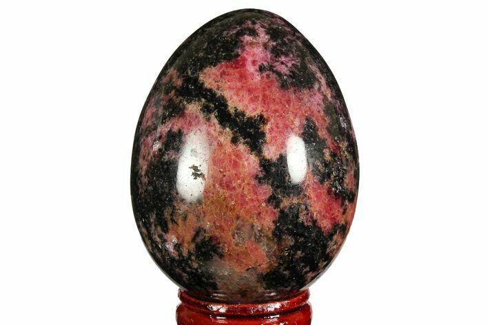 Polished Rhodonite Egg - Madagascar #172472